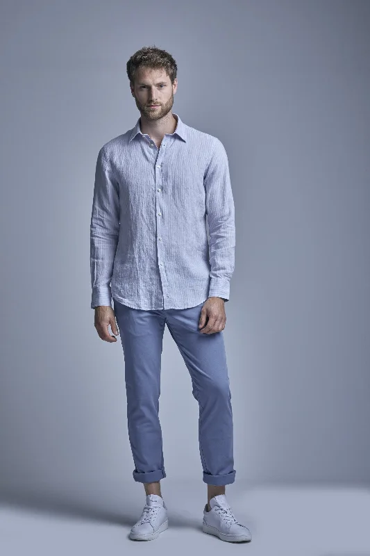 Linen Blue Stripe