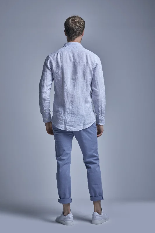 Linen Blue Stripe