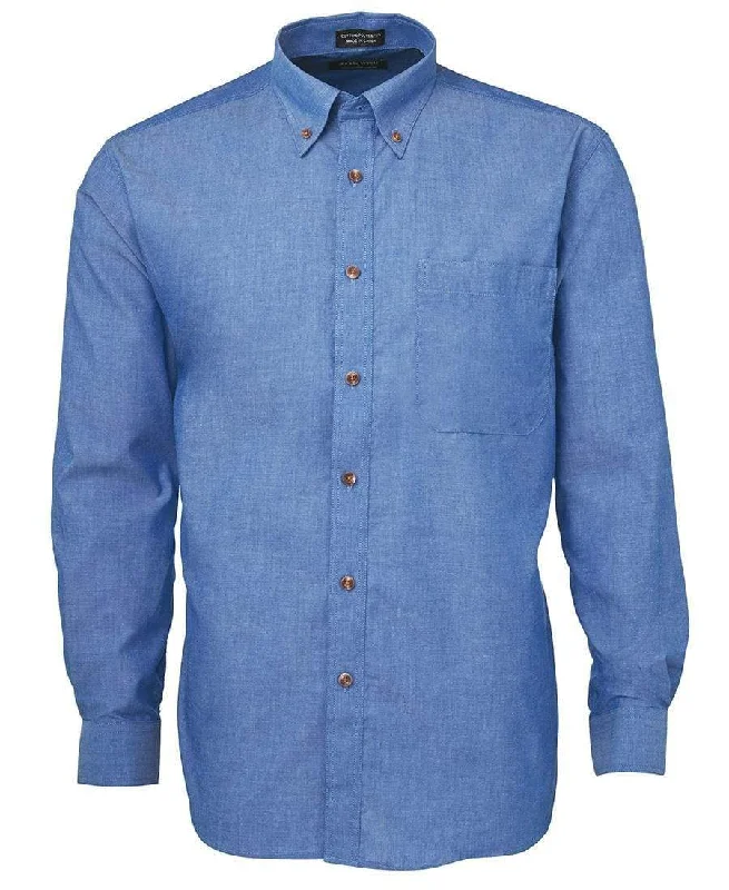 JB'S Long Sleeve Indigo Chambray Shirt 4IC