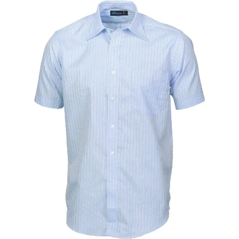 Dnc Workwear Men’s Tonal Stripe Short Sleeve Shirt - 4155