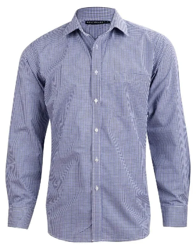 BENCHMARK Men’s Two Tone Gingham Long Sleeve Shirt M7320L