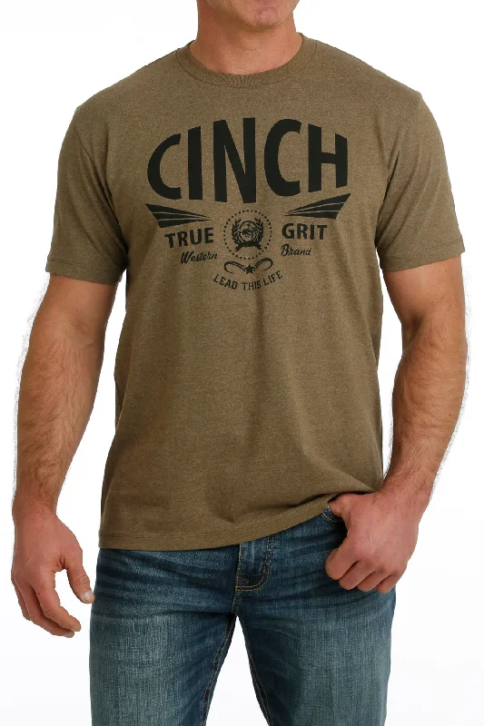 Men's Cinch Logo Tee ~ Heather Khaki