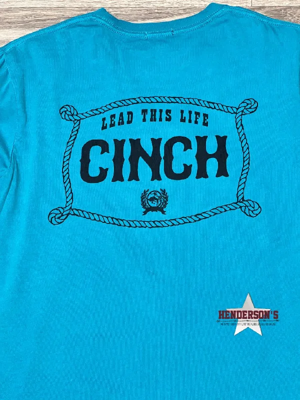 Men's Cinch Long Sleeve Tee ~ Turquoise