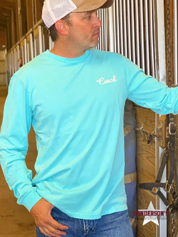 Men's Cinch Long Sleeve Tee ~ Teal