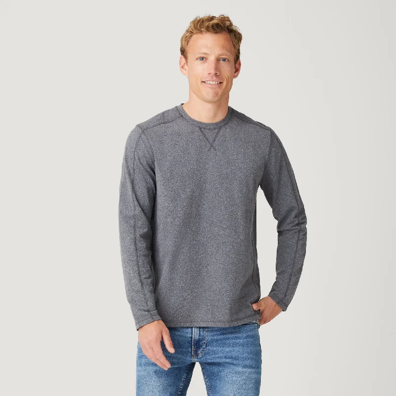 Men's FreeCycle® Sueded Melange Long Sleeve Crew Neck