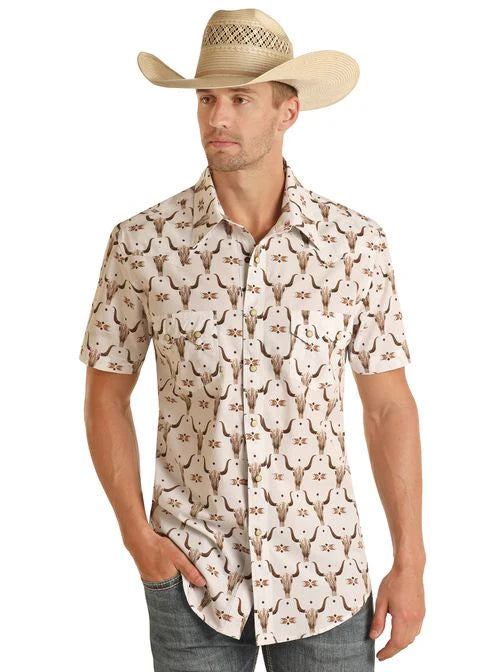 Men's Longhorn Print by Rock & Roll