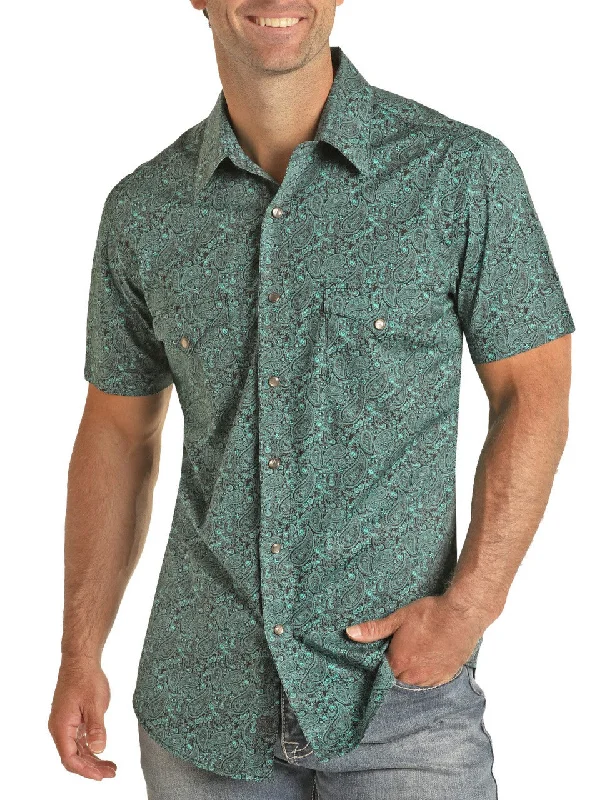 Men's Paisley Print by Rock & Roll ~ Teal