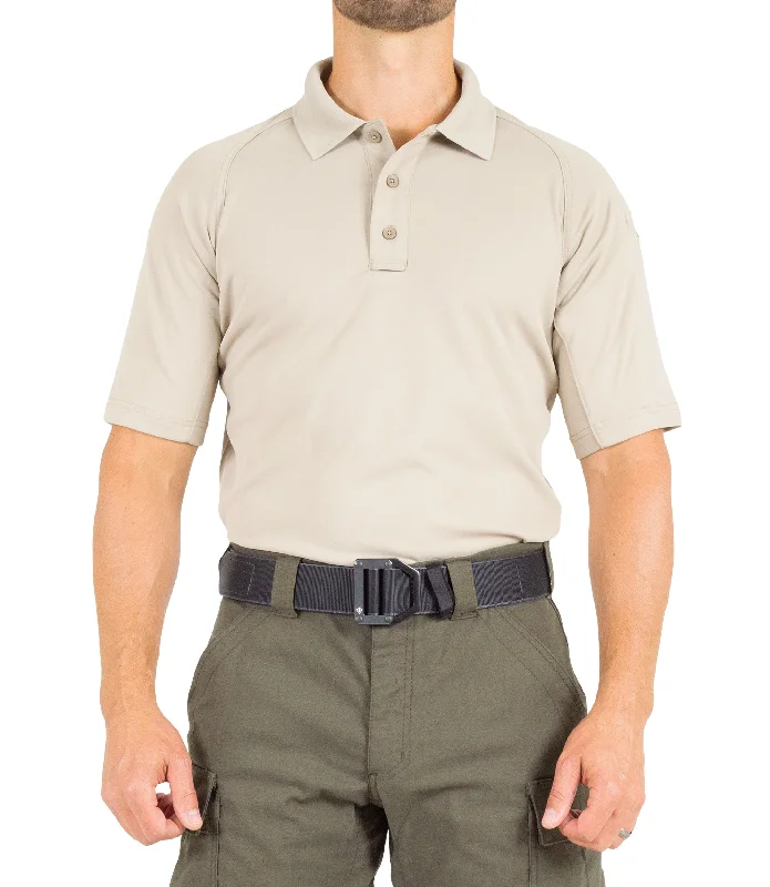 Men's Performance Short Sleeve Polo / Silver Tan