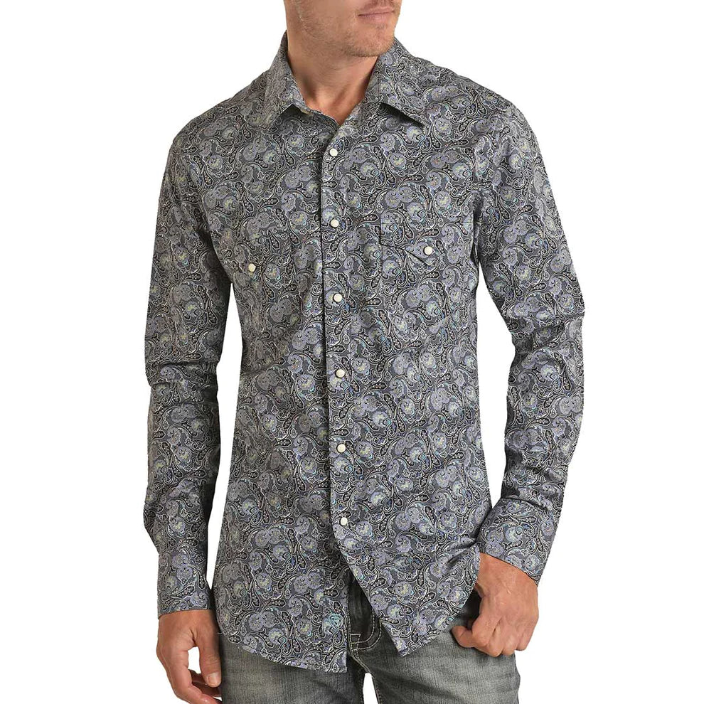 Men's Rock & Roll Paisley ~ Blue