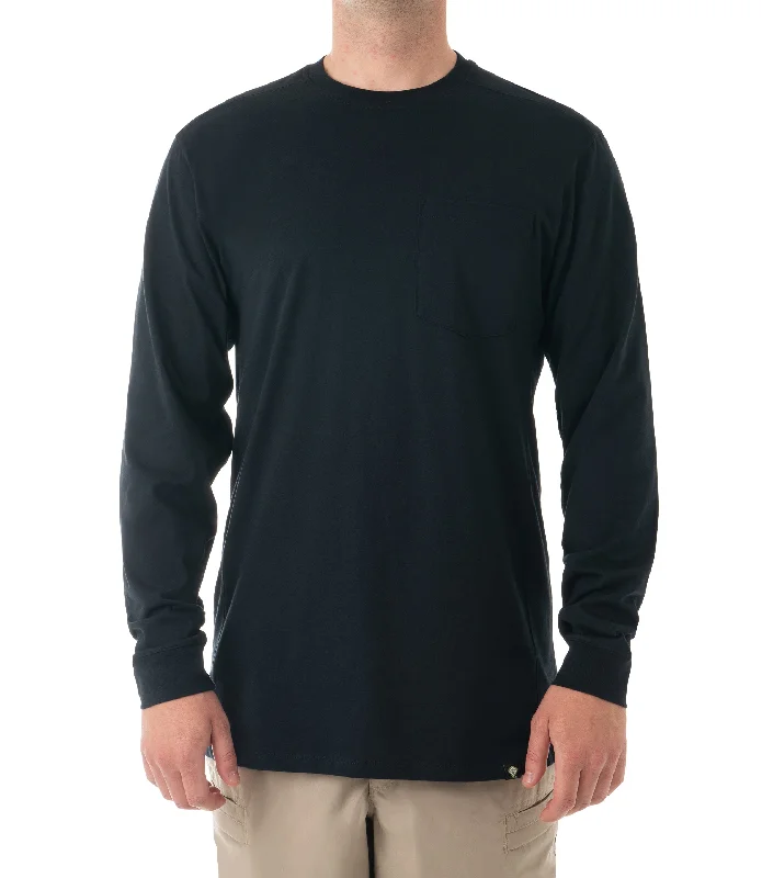 Men's Tactix Cotton Long Sleeve T-Shirt with Chest Pocket