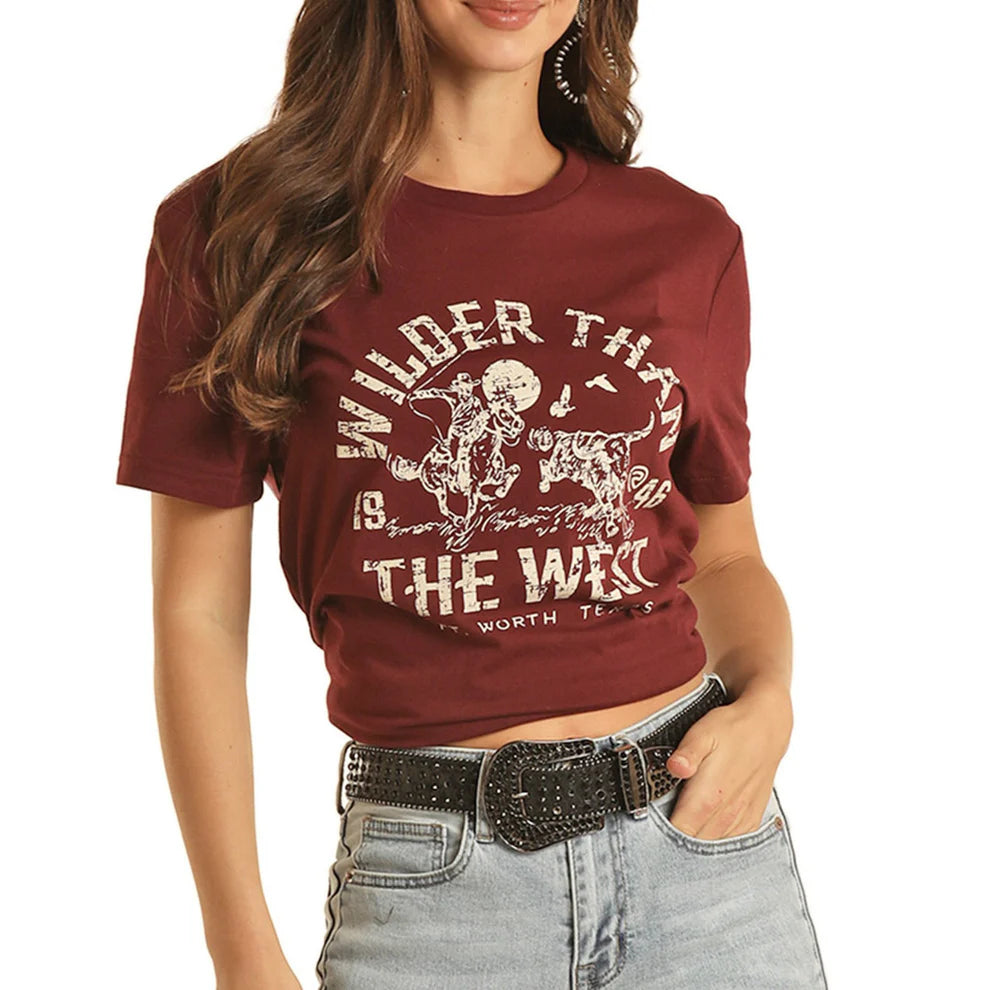 Wilder Than The West Tee by Rock & Roll