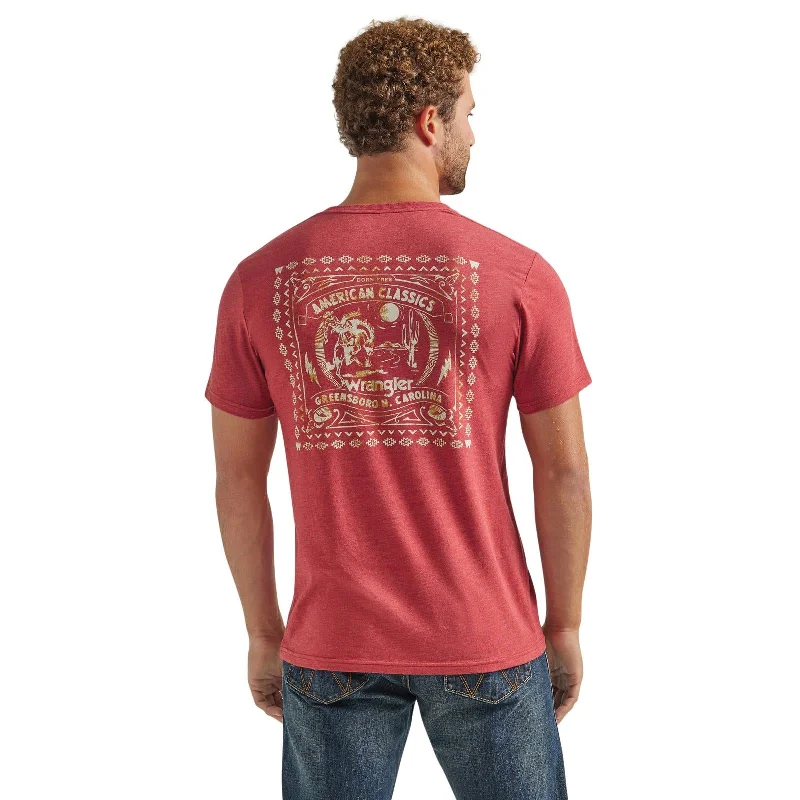 Men's Wrangler American Classic Tee ~ Heather Red