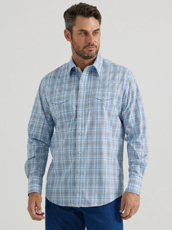 Men's Wrangler Classic Plaid ~ Blue