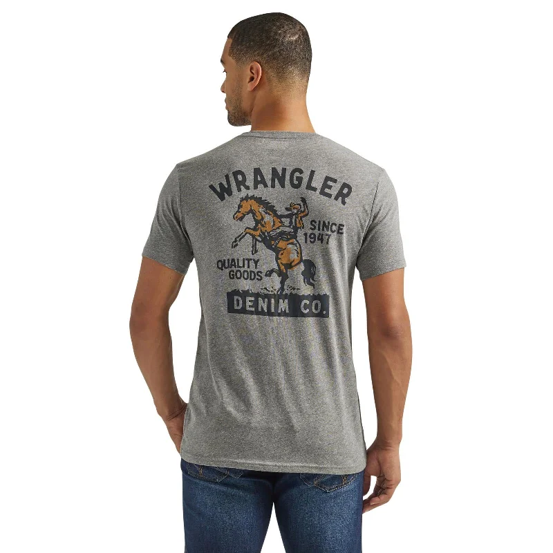 Men's Wrangler Denim Logo Tee ~ Graphite