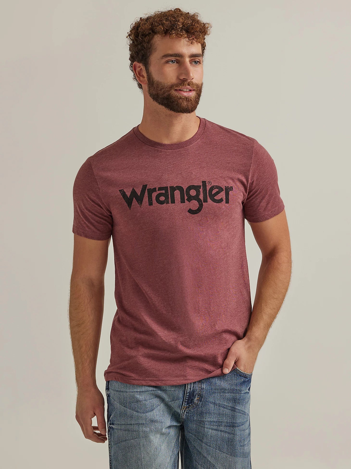 Men's Wrangler Kabel Logo Tee ~ Burgundy