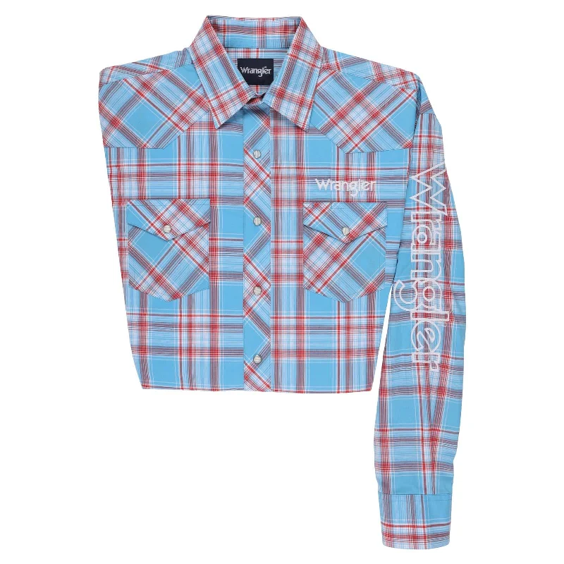 Men's Wrangler Logo Plaid ~ Blue