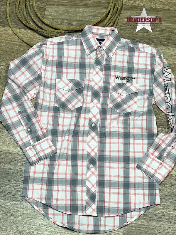 Men's Wrangler Logo Plaid ~ White