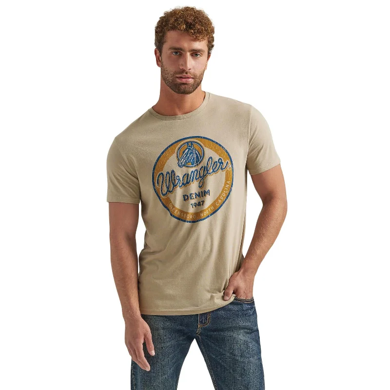 Men's Wrangler Logo Tee ~ Khaki