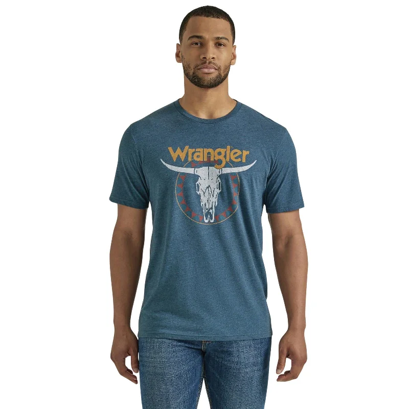 Men's Wrangler Longhorn Skull Tee ~ Midnight Navy