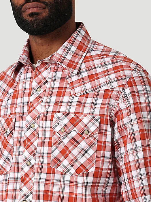 Men's Wrangler Retro Plaid ~ Pumpkin