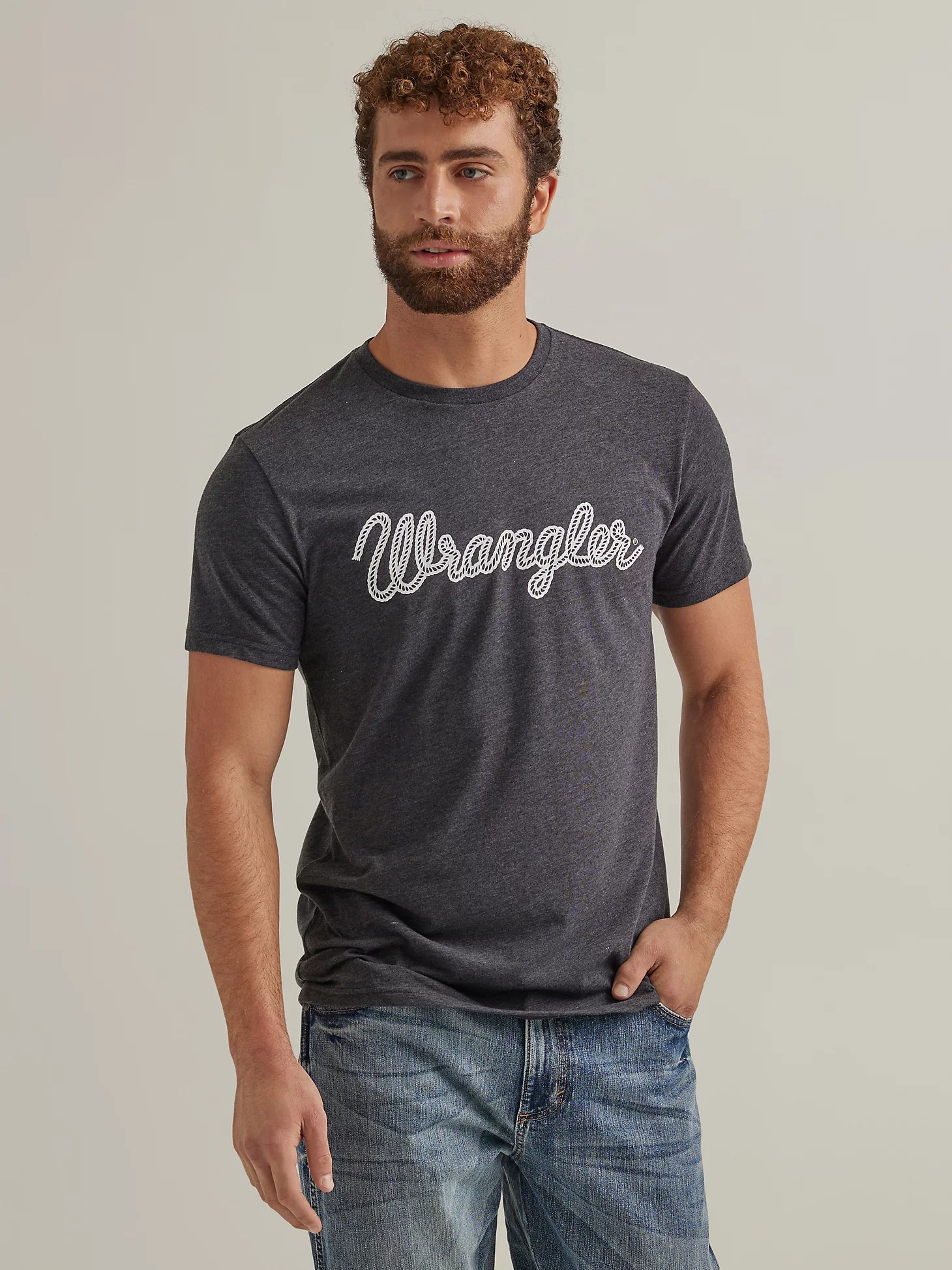 Men's Wrangler Rope Logo Tee ~ Caviar