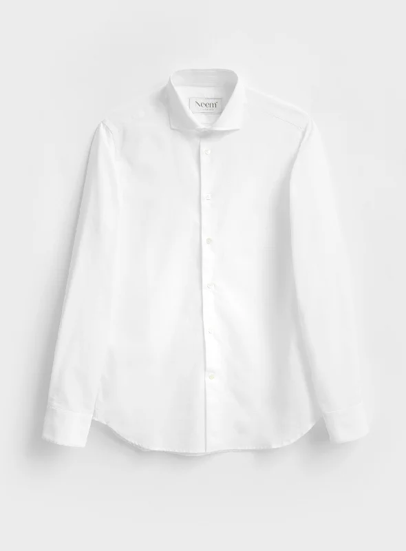 Recycled Italian White Cut-Away Shirt