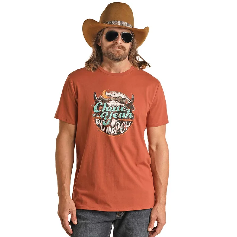 Rock & Roll's Dale Brisby Chute Yeah Tee ~ Rust