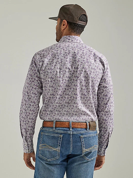 Wrangler 20X Competition Shirt ~ Purple Paisley