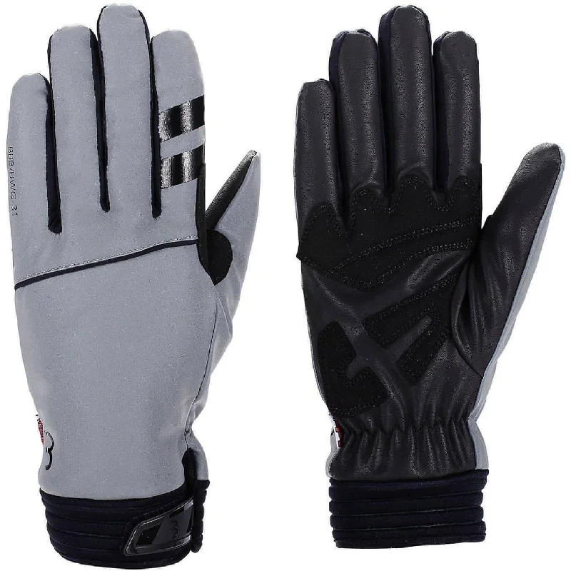 BBB ColdShield Reflect Full Finger Winter Cycling Gloves - Grey