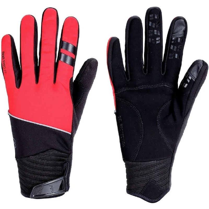 BBB ControlZone Winter Full Finger Cycling Gloves - Red