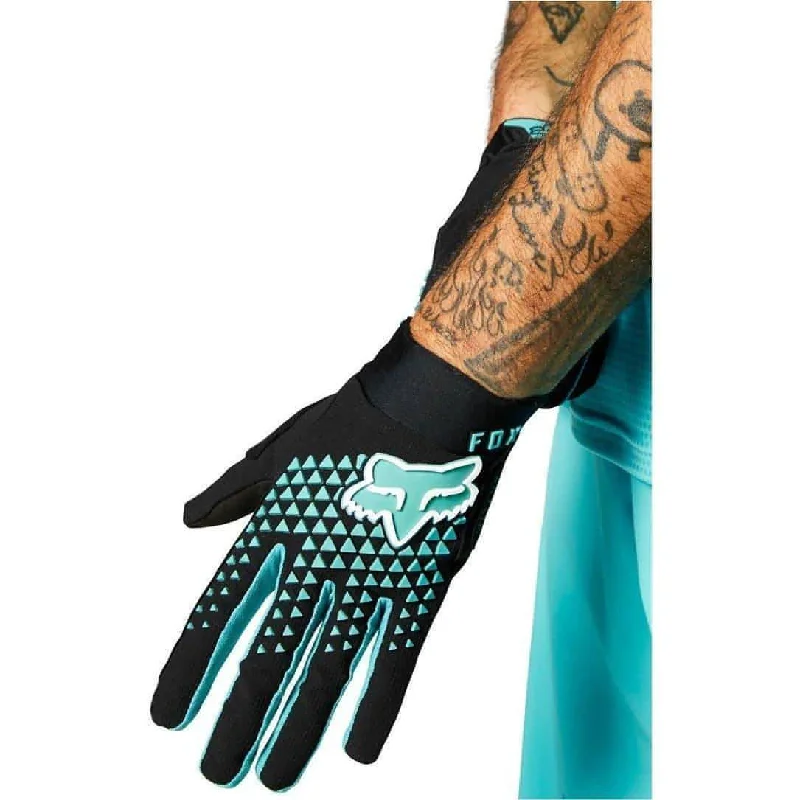 Fox Defend Full Finger Cycling Gloves - Teal