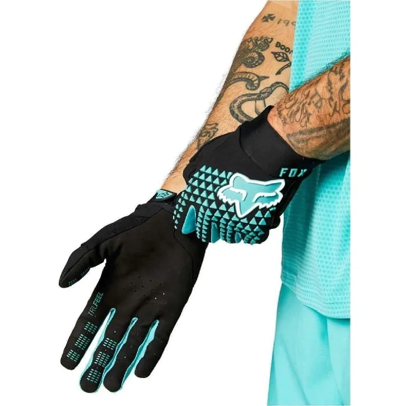 Fox Defend Full Finger Cycling Gloves - Teal