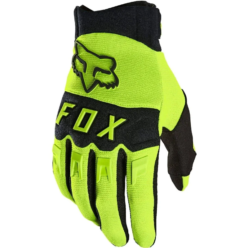 Fox Dirtpaw Full Finger MTB Mens Cycling Gloves - Yellow