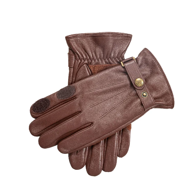 Men’s Three-Point Leather Shooting Gloves with Suede Palm