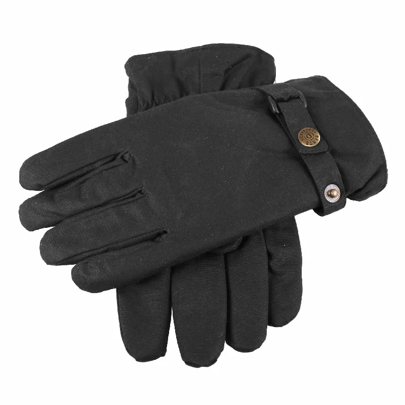 Men's Fleece-Lined Waxed Cotton Gloves