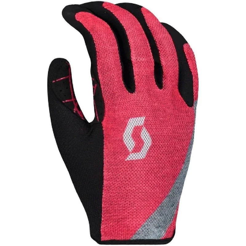 Scott Traction Full Finger Cycling Gloves - Pink