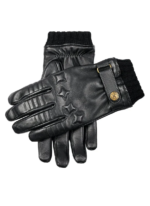 Men's The Suited Racer Touchscreen Cashmere-Lined Leather Driving Gloves