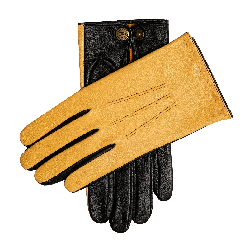 Men's The Suited Racer Touchscreen Three-Point Leather Gloves