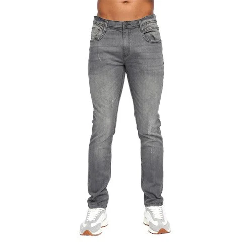 Duck and Cover Mens Tranfil Distressed Slim Jeans