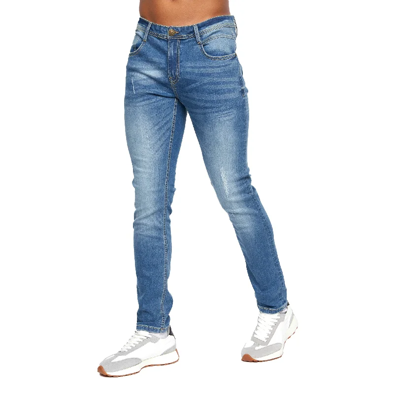 Duck and Cover Mens Tranfil Distressed Slim Jeans