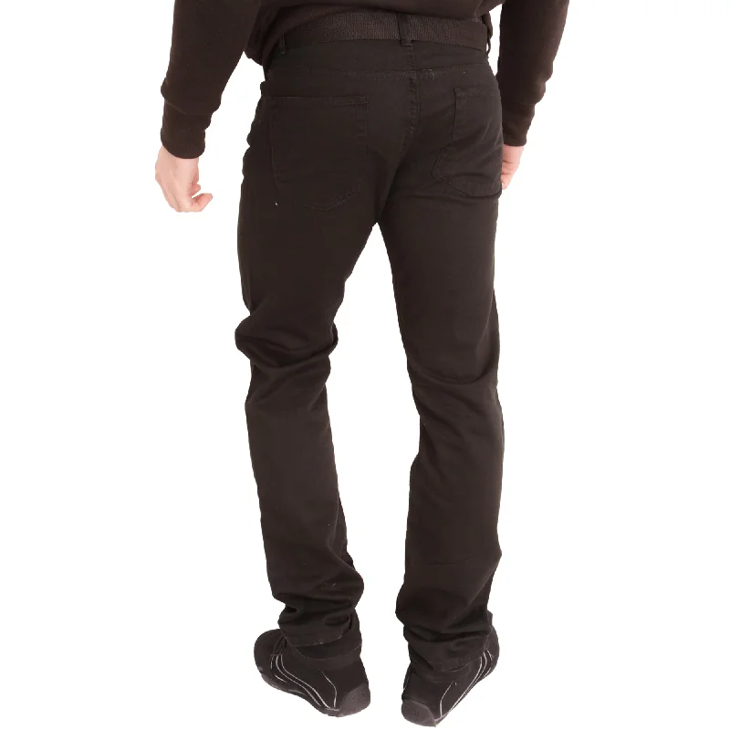 D555 London Mens Mario Bedford Cord Trousers With Belt