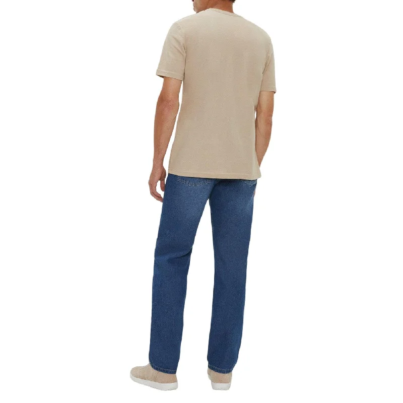 Maine Mens Mid Wash Straight Leg Jeans