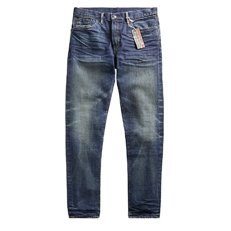 RRL by Ralph Lauren Slim Narrow Fit Stretch Denim Blue