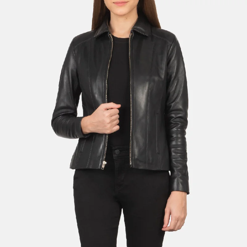 New Women Flight Black Leather Jacket