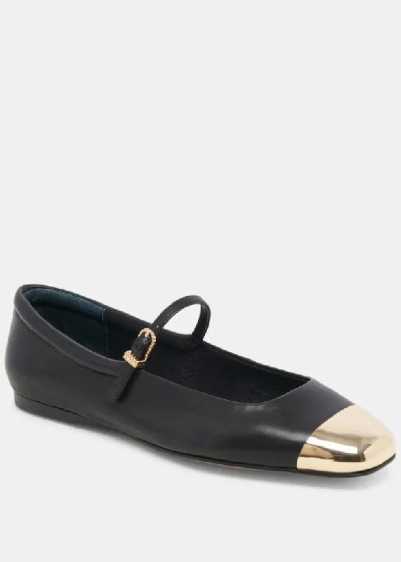 Dolce Vita Reyes Toe Cap- Black Leather