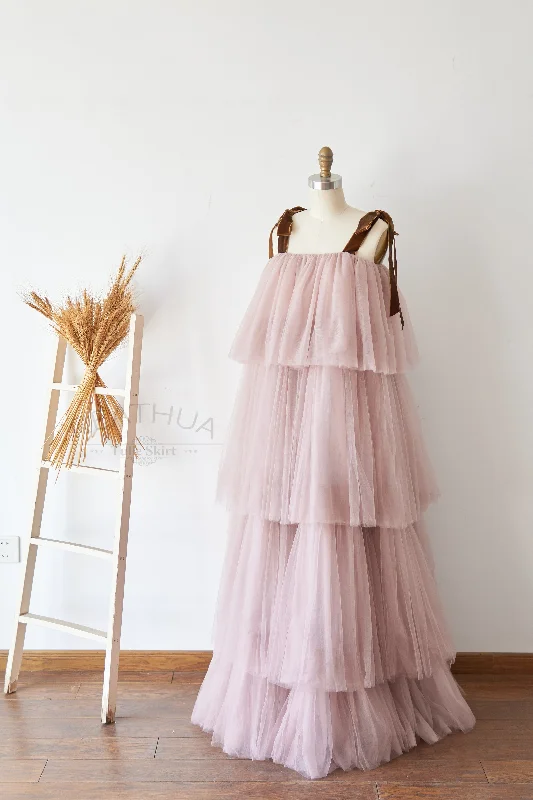 Mauve Cupcake Tulle Dress Bridesmaid Dress Maternity Photography