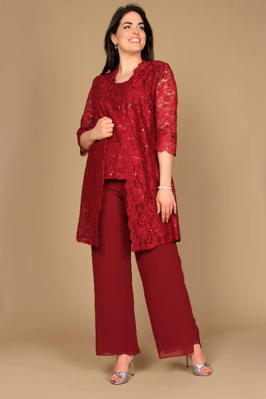 Mother of the Bride Long Jacket Pant Suit