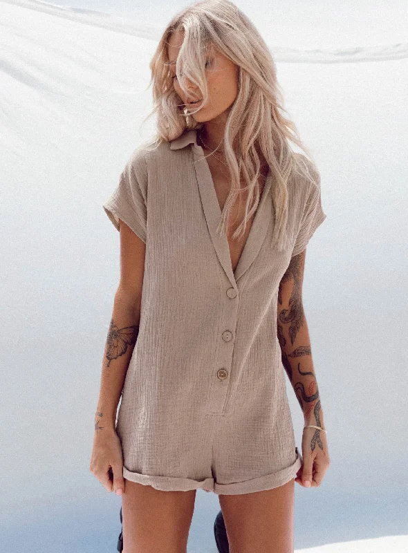 Vixen Romper Taupe