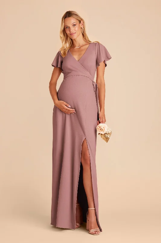 Yolanda Crepe Dress - Dark Mauve