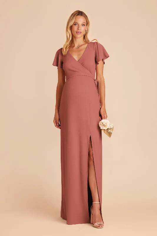 Yolanda Crepe Dress - Desert Rose